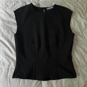 Zara Elegant Black Sleeveless Blouse